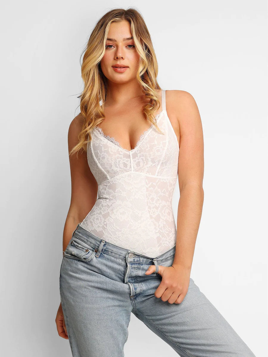 Lace shaping bodysuit
